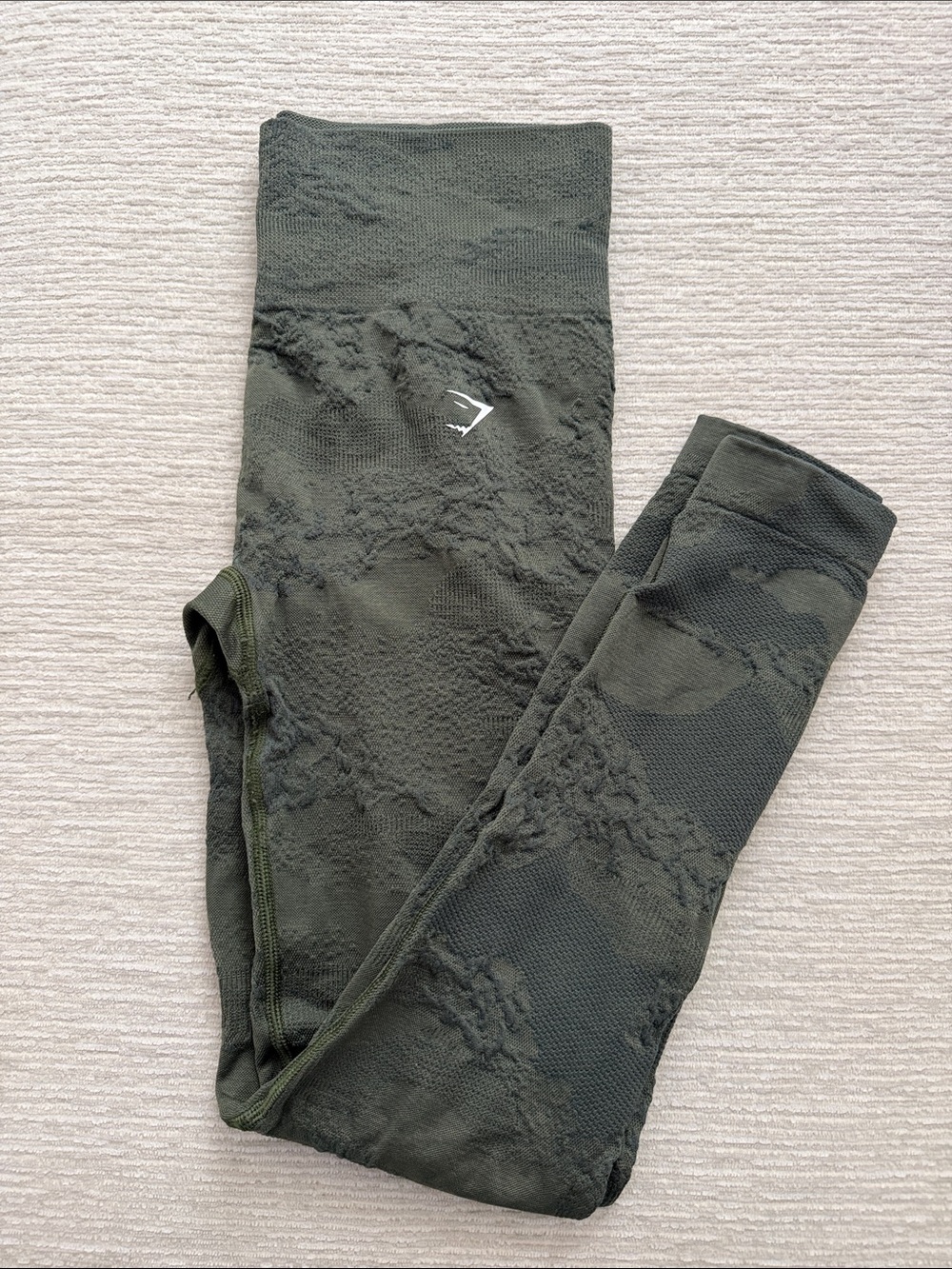 Gymshark Olive Camo Seamless High-Waist Leggings